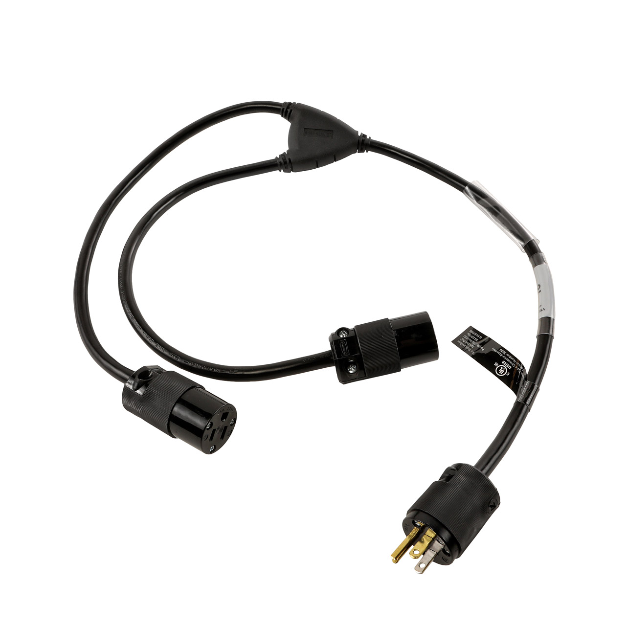 Molded Y NEMA 5-15 (Edison) Two-fer