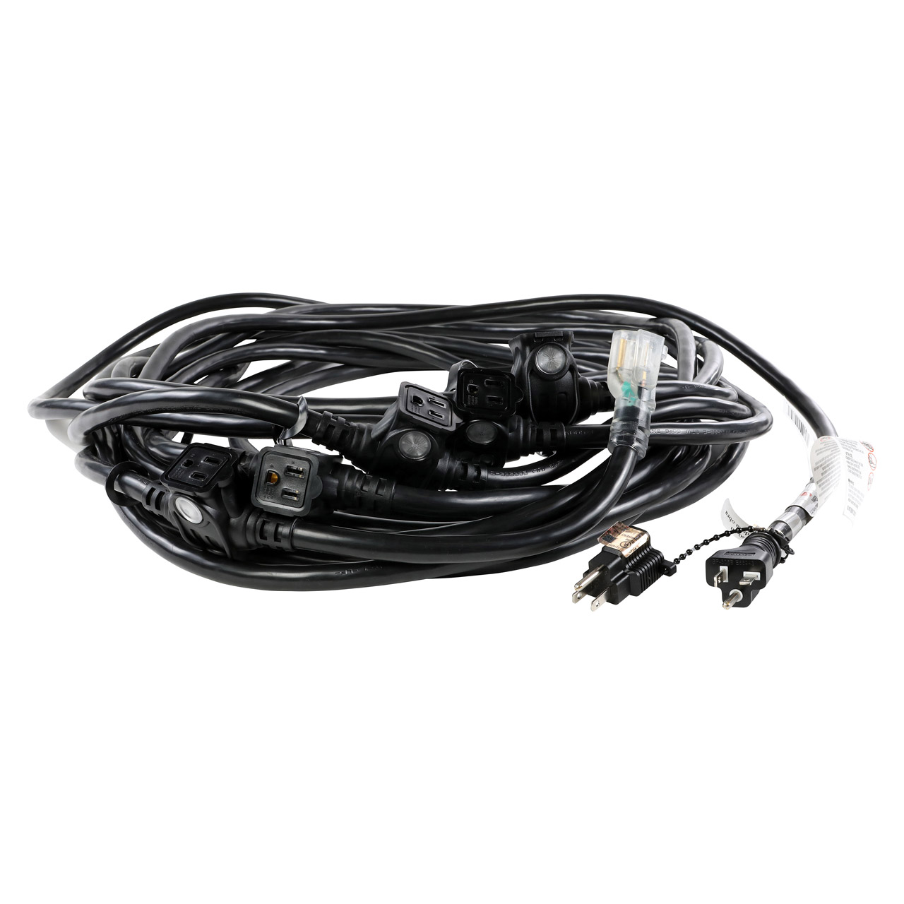 Molded NEMA 5-20/5-15 (Edison) (6) Receptacle 50' Extension