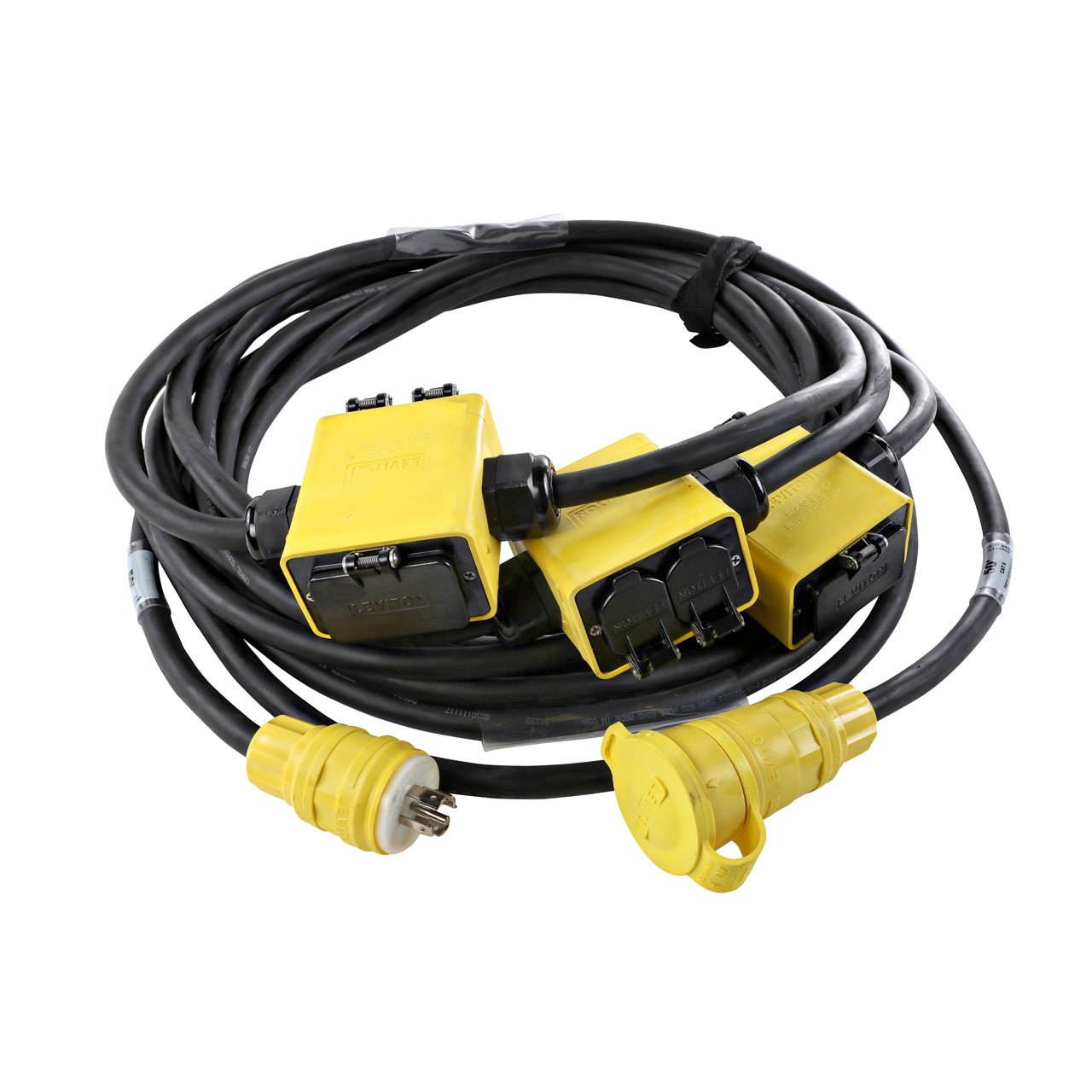 20A (3) Phase GFCI Quad Stringer - Yellow