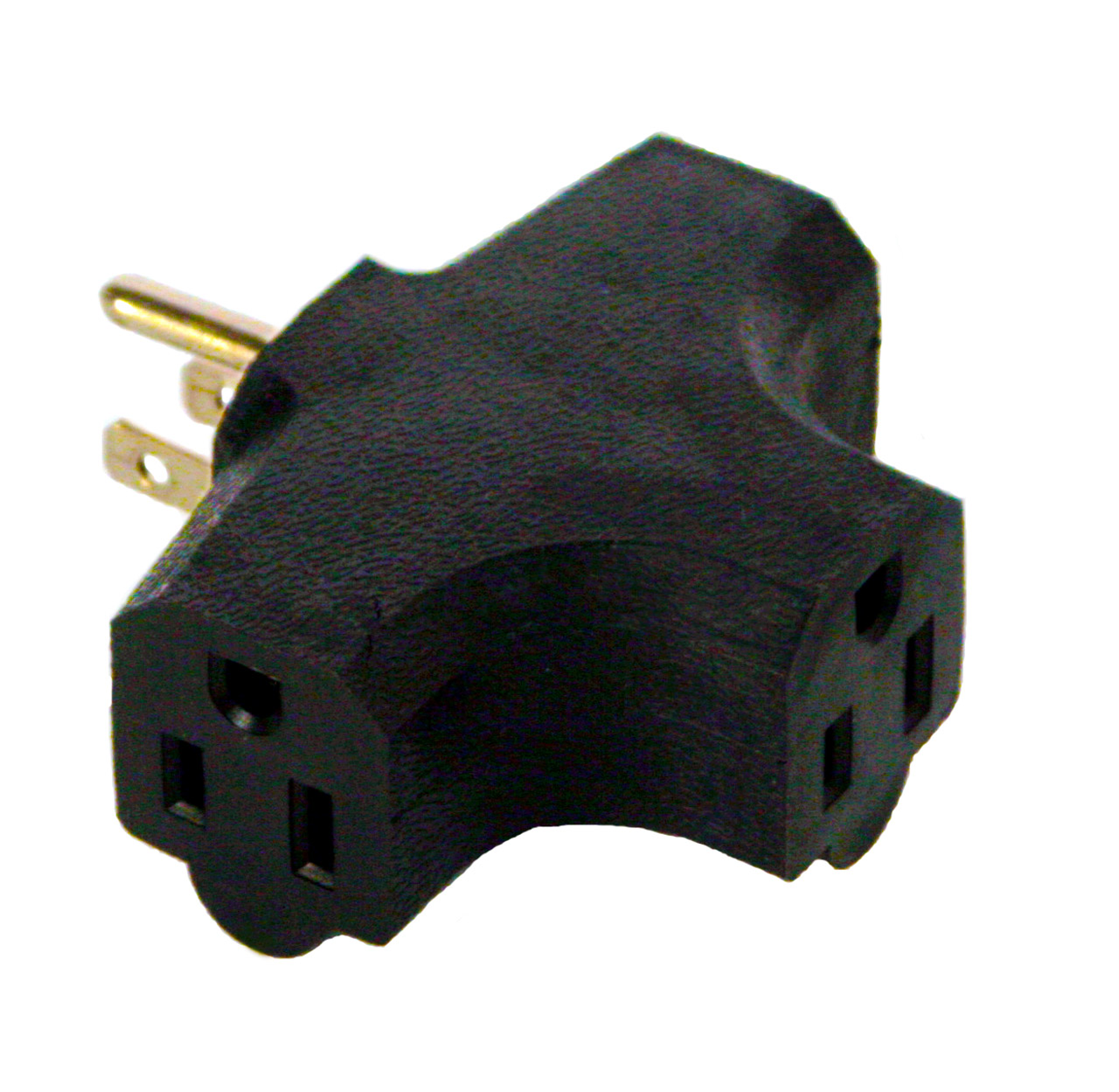Molded NEMA 5-15 (Edison) Tri-Tap