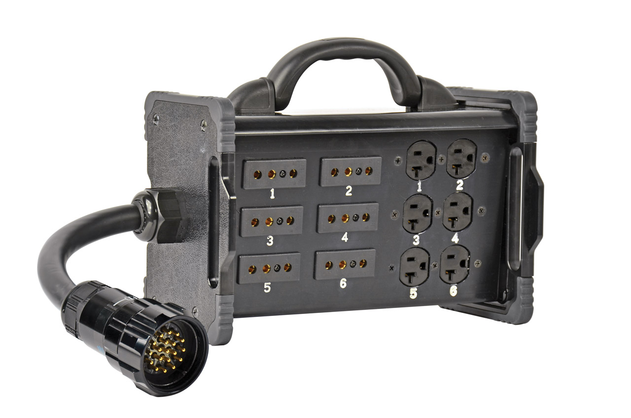 20 Amp Bento Box® Edison/Stage Pin (Bates) Breakout Box