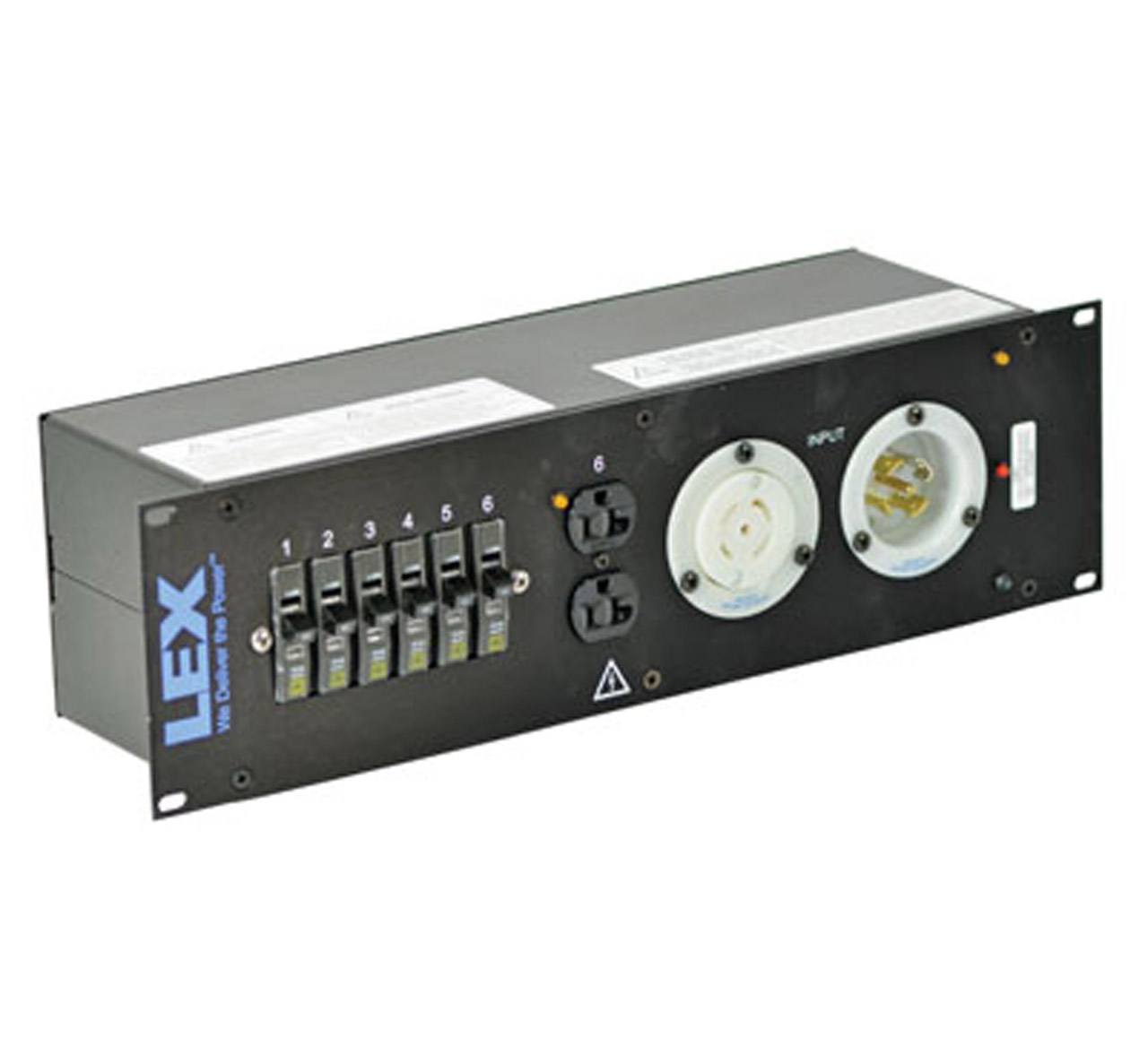 30 Amp 3RU Enclosed Rack, L21-30 to L5-30/Duplex Receptacles