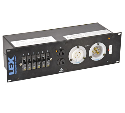 30 Amp 3RU Enclosed Rack, L21-30 to L21-30/Duplex Receptacles