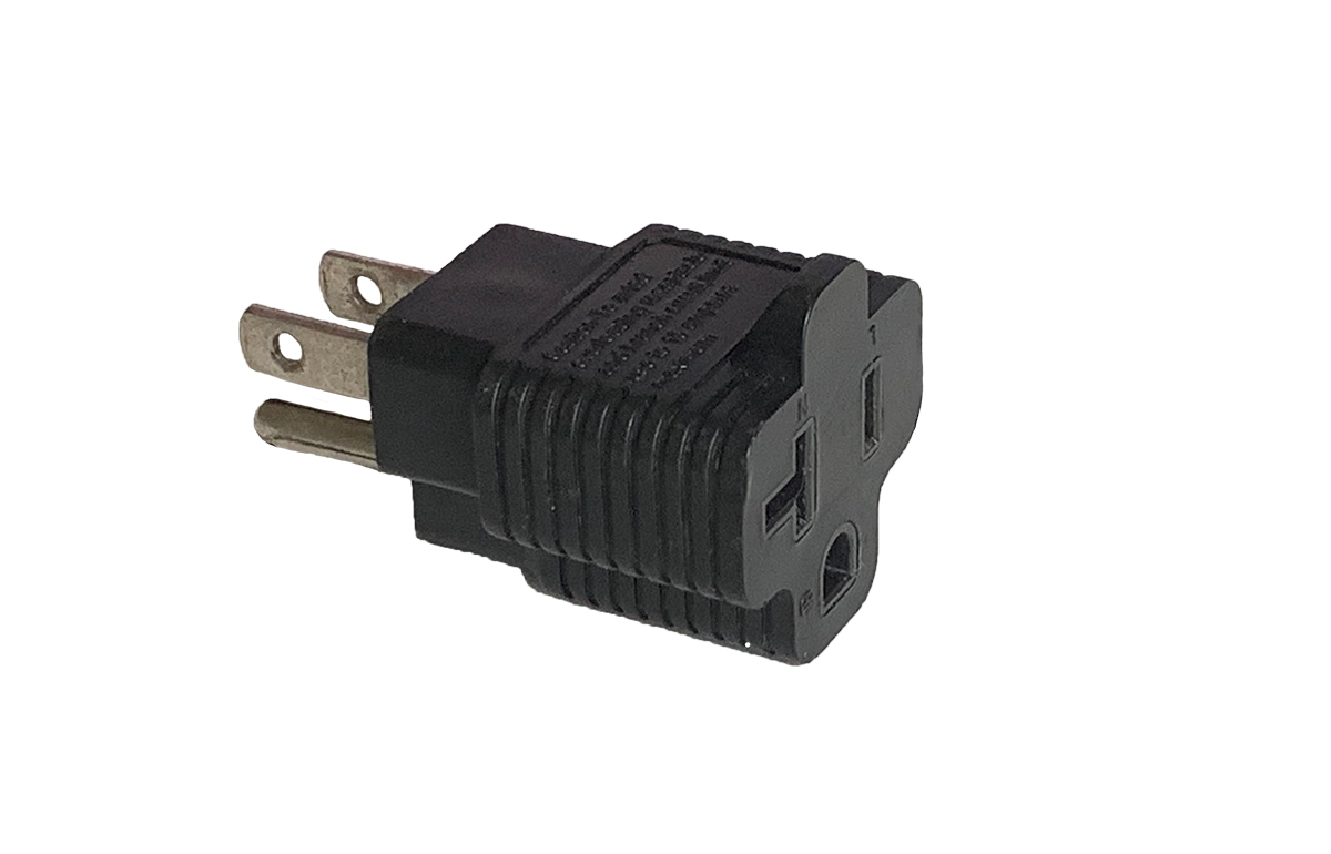 Molded NEMA 5-15 to 5-20 (Edison) Adapter