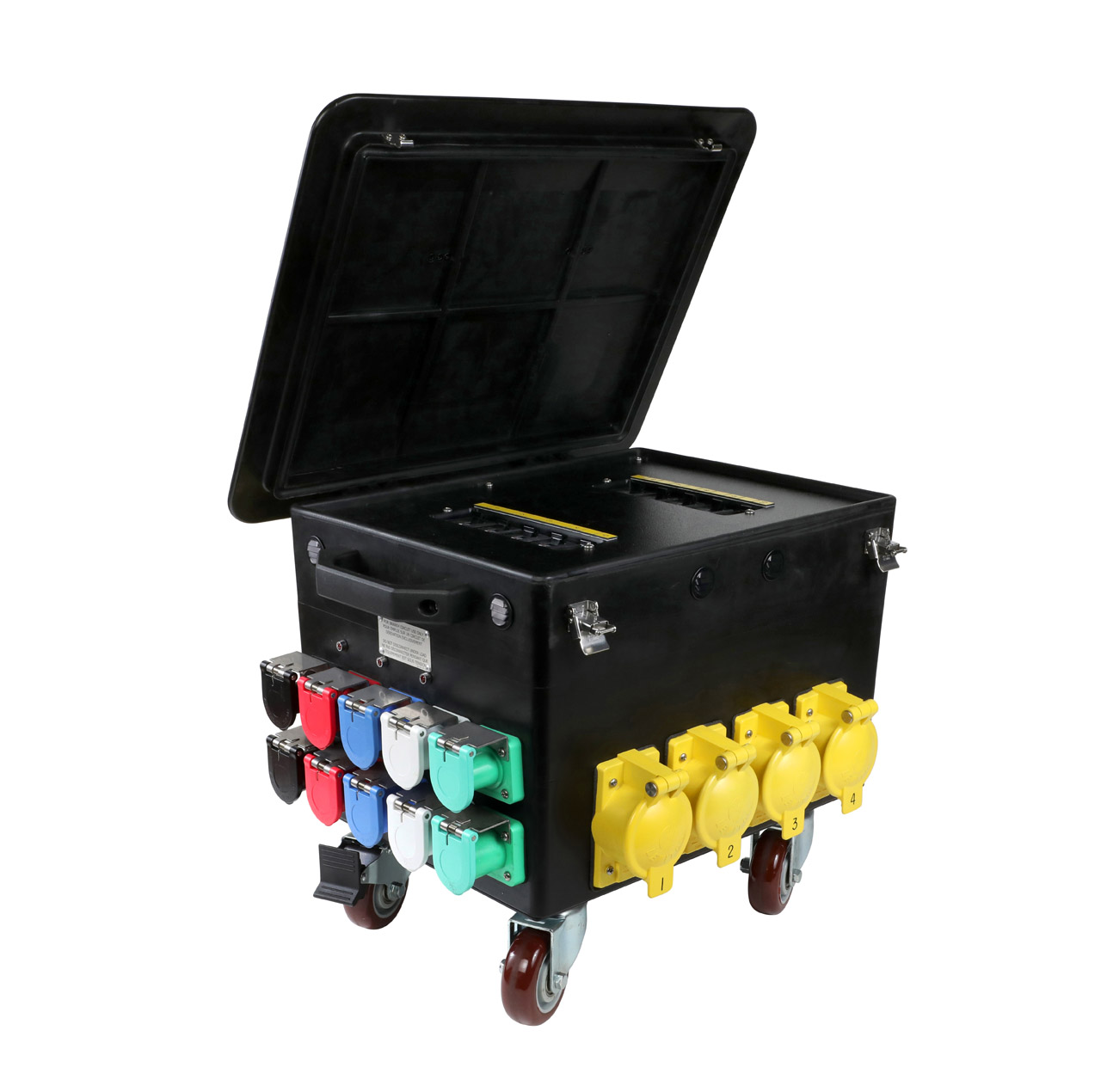 400 Amp Power Station with Casters to California Style Locking Receptacles, Weather Resistant