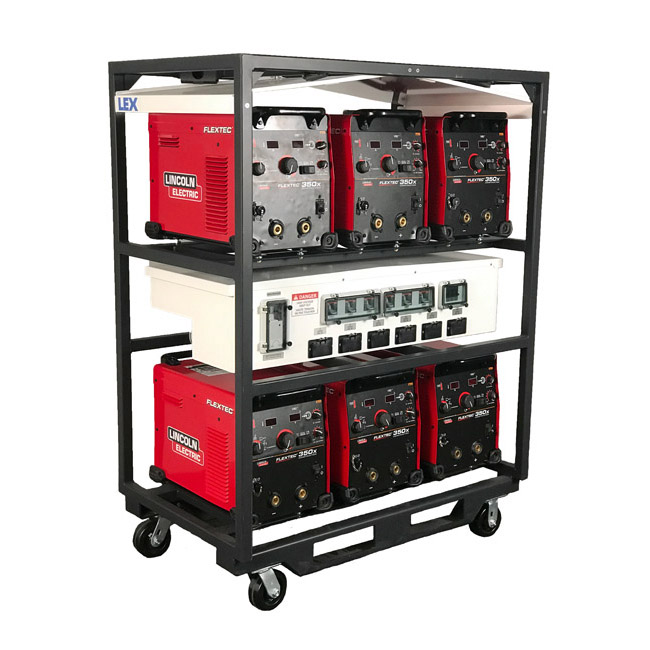 PowerRACK™ Welding Rack 6-Pack to Locking Receptacles