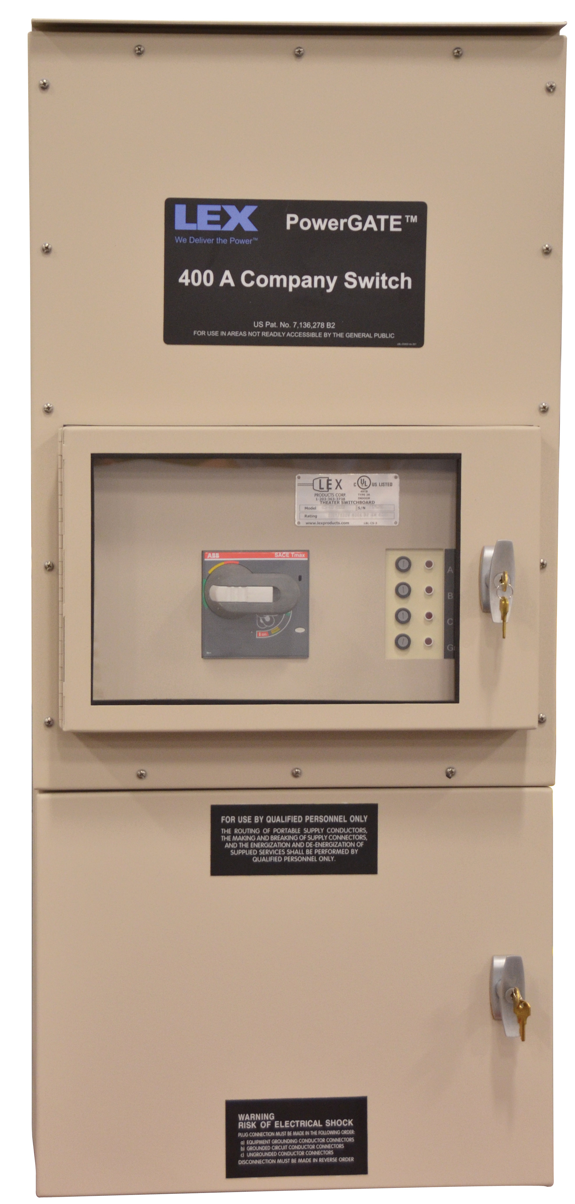 400 Amp Company Switch with 16 Series Cams and Lugs, Weather Resistant